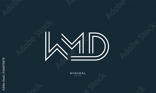 Alphabet letter icon logo WMD photo