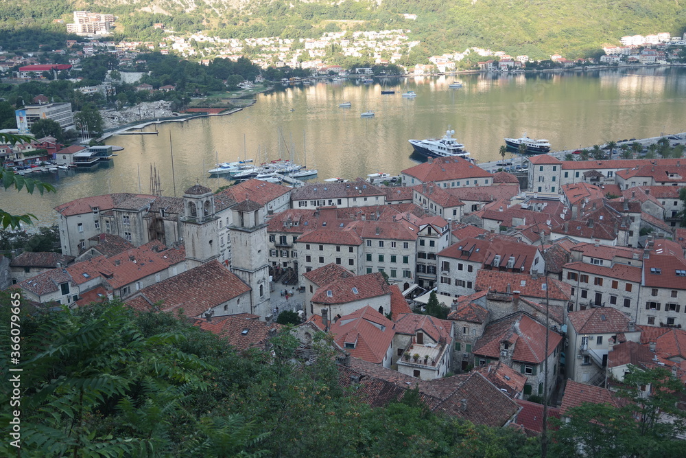 Panoramic view of Kotor from Castle