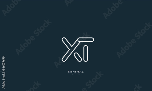 Alphabet letter icon logo XT