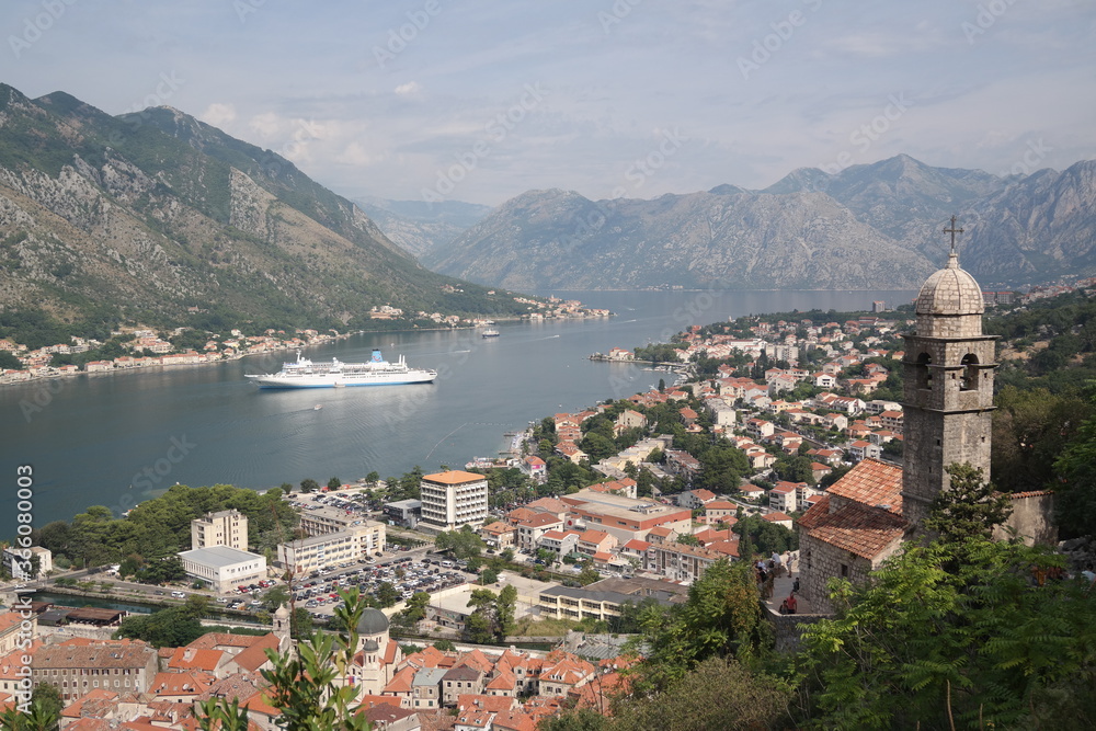 Panoramic view of Kotor from Castle