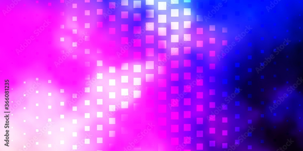 Light Pink, Blue vector background with rectangles. Abstract gradient illustration with rectangles. Best design for your ad, poster, banner.