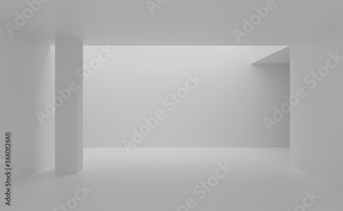 Wallpaper Mural Interior Background. 3d Render Illustration. Torontodigital.ca