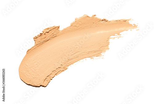 Make up thick foundation concealer smudge texture white isolated background photo