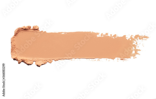 Make up thick foundation concealer smudge texture white isolated background