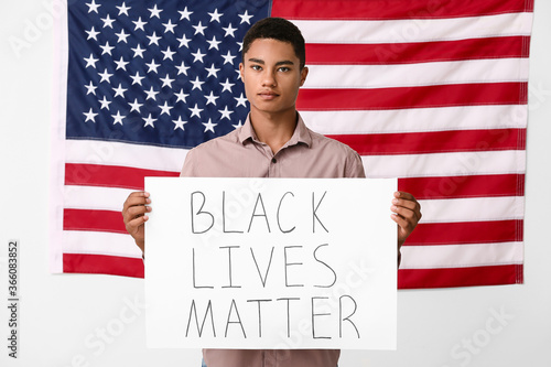 Sad African-American teenag...