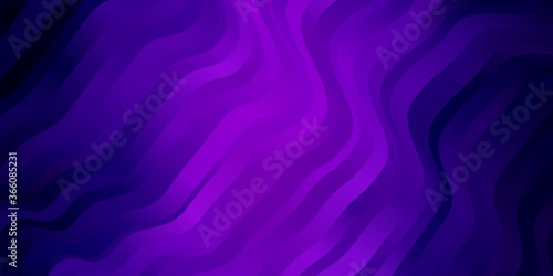 Light Purple vector backdrop with curves. Colorful illustration with curved lines. Smart design for your promotions.