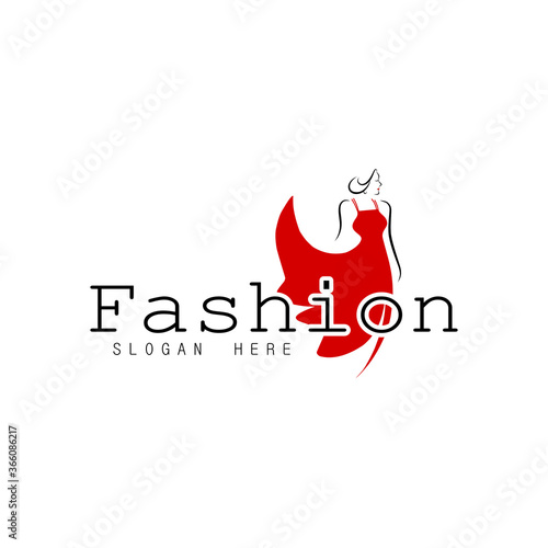 woman fashion logo template