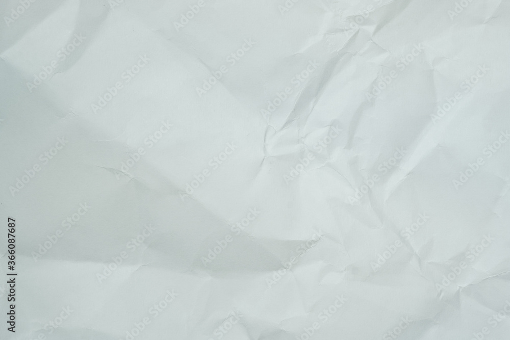 Fototapeta premium Texture of white recycle crumpled paper, copy space for text.