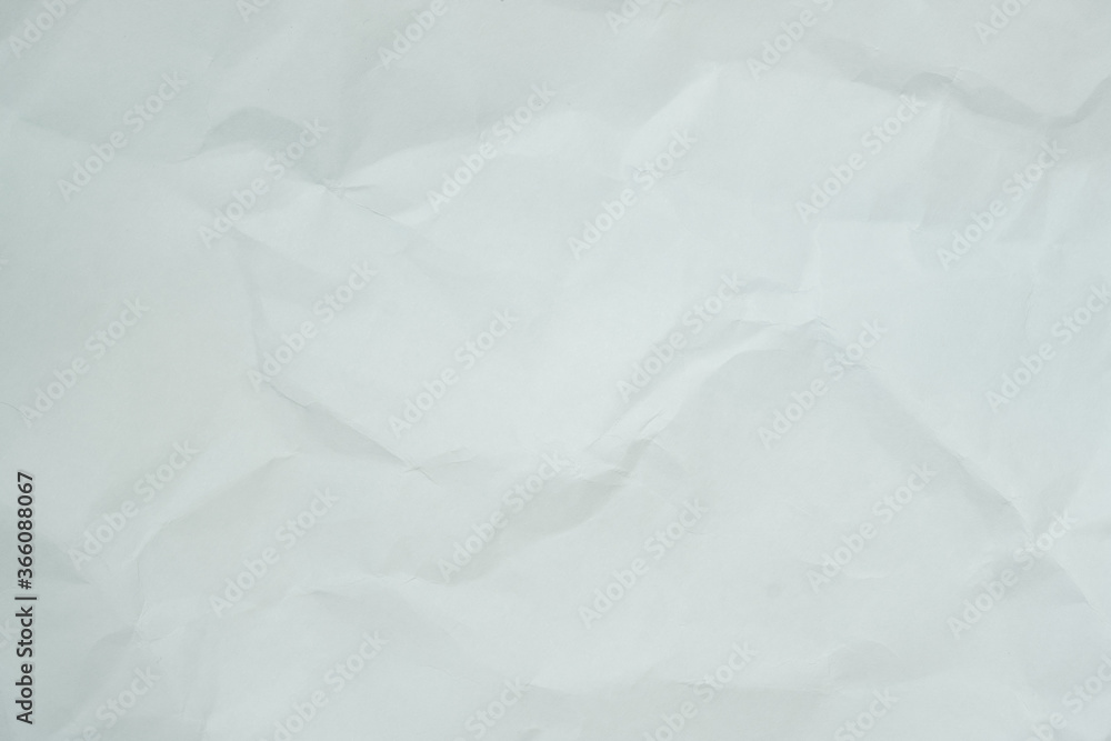 Obraz premium Texture of white recycle crumpled paper, copy space for text.
