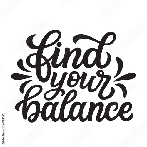 Find your balance lettering