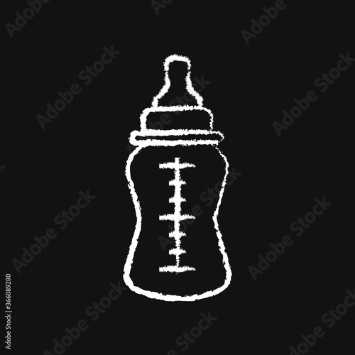 chalk icon for menu store, baby bottle