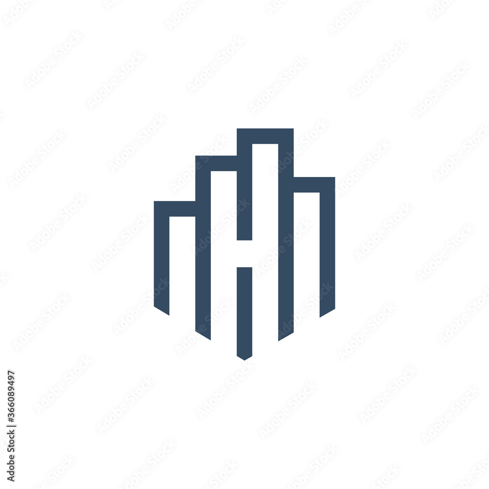Letter H logo icon design template elements. Vector color sign. Letter H logo icon design template elements. Vector color sign.