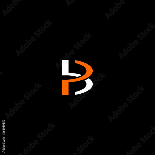 Cuadro en lienzo Letter PB BP Initial Logo Design Vector Template Illustration