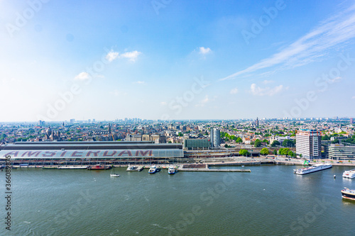 Amsterdam Landscape Panorama from the sky Aerial Photography