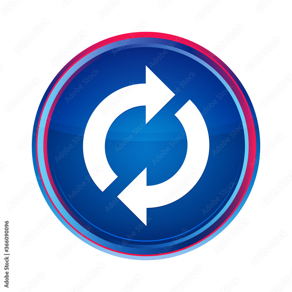 Update icon silky blue round button aqua design illustration Update icon silky blue round button aqua design illustration