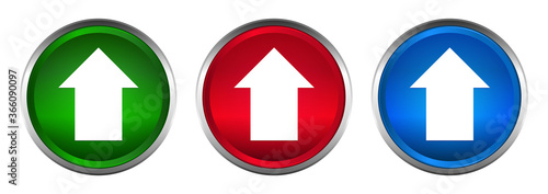 Upload arrow icon supreme round button set design illustration Free Download Upload arrow icon supreme round button set design illustration - GFXLoad