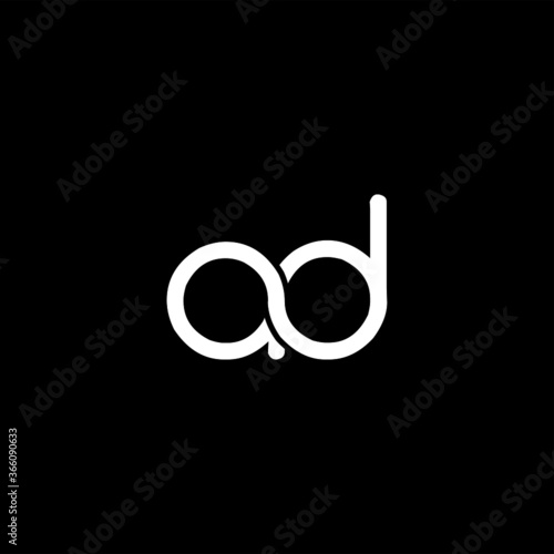 Letter AD Initial Logo Design Vector Template Illustration
