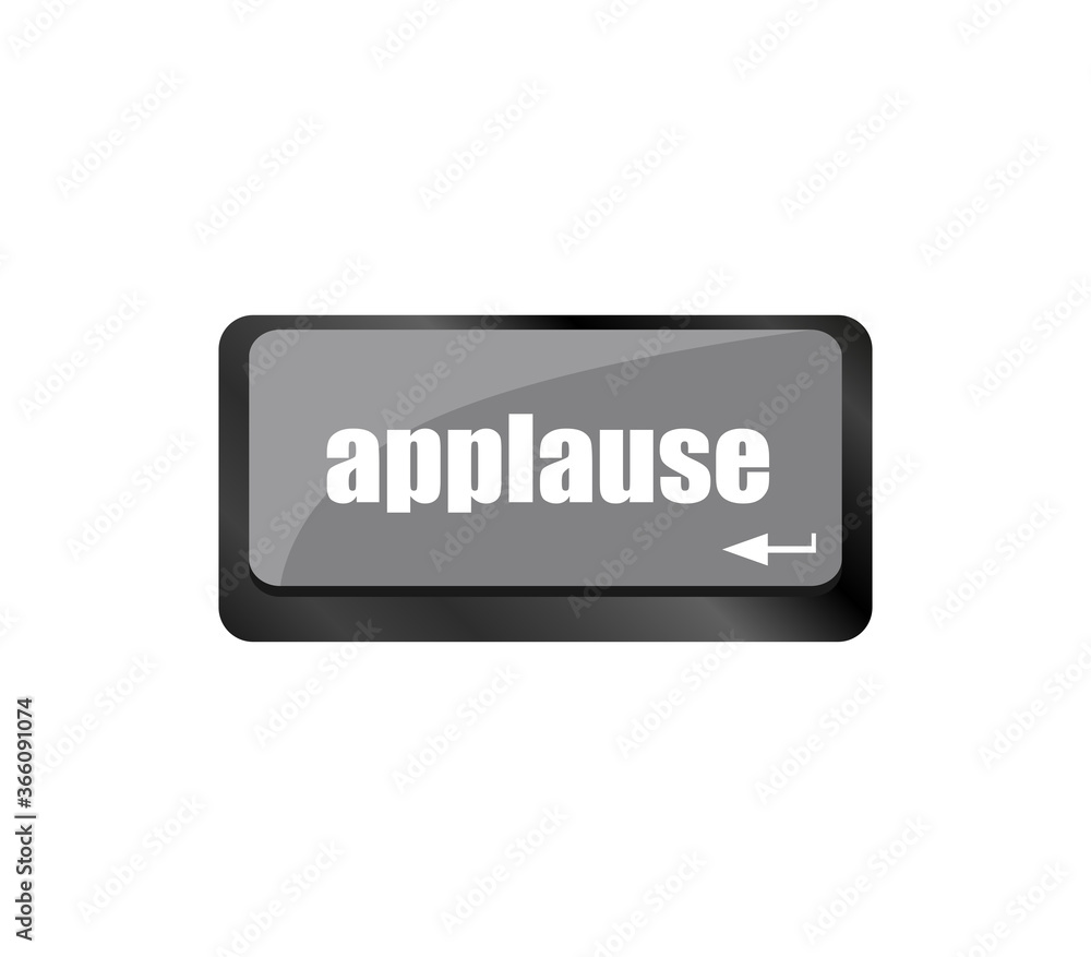 Computer keyboard with applause key - business concept Computer keyboard with applause key - business concept