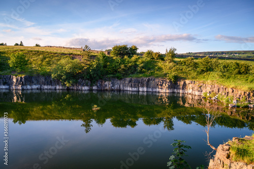 Quarry at Stanhope now disused, Stanhope is a small market town in County Durham situated on the upper reaches of the River Wear in Weardale photo