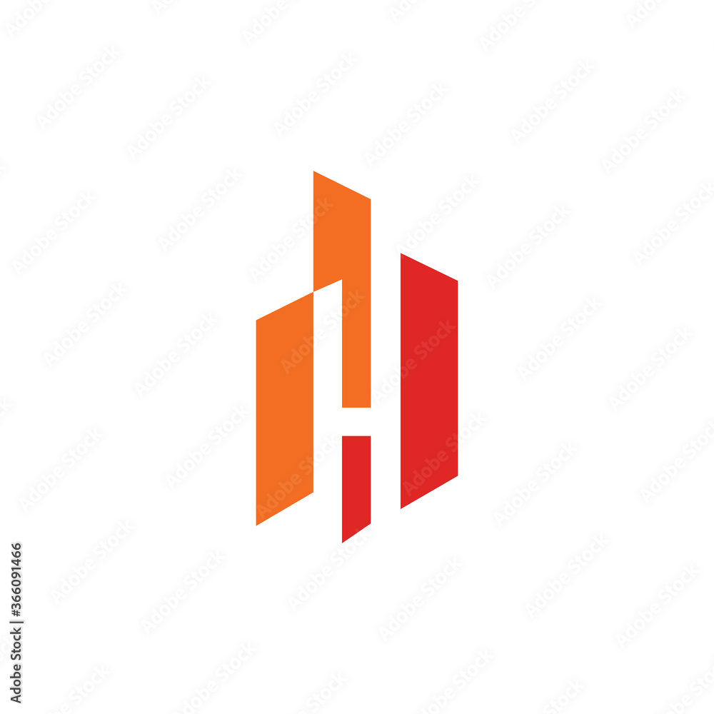 Letter H logo icon design template elements. Vector color sign. Letter H logo icon design template elements. Vector color sign.