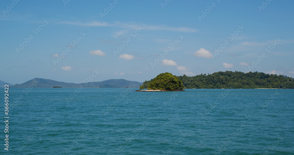 Silent sea mountain and sky Silent sea mountain and sky