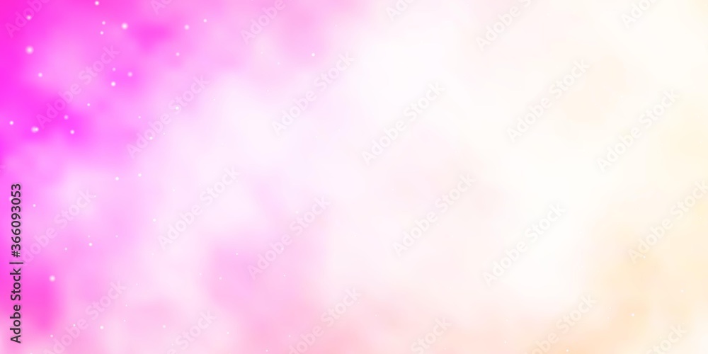 Light Pink vector background with small and big stars. Colorful illustration in abstract style with gradient stars. Pattern for new year ad, booklets.
