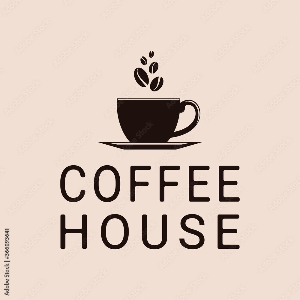 Logo template for a coffee shop, restaurant or cafe. Emblems, badges, stickers, banners. Coffee design elements. Logo template for a coffee shop, restaurant or cafe. Emblems, badges, stickers, banners. Coffee design elements.