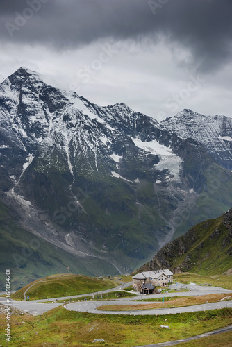 Summer alpine landscape in National Park Hohe Tauern, Austria. Panorama of the Alps, National Park Hohe Tauern