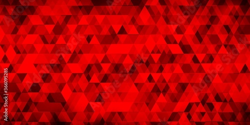 Dark Red, Yellow vector backdrop with lines, triangles.