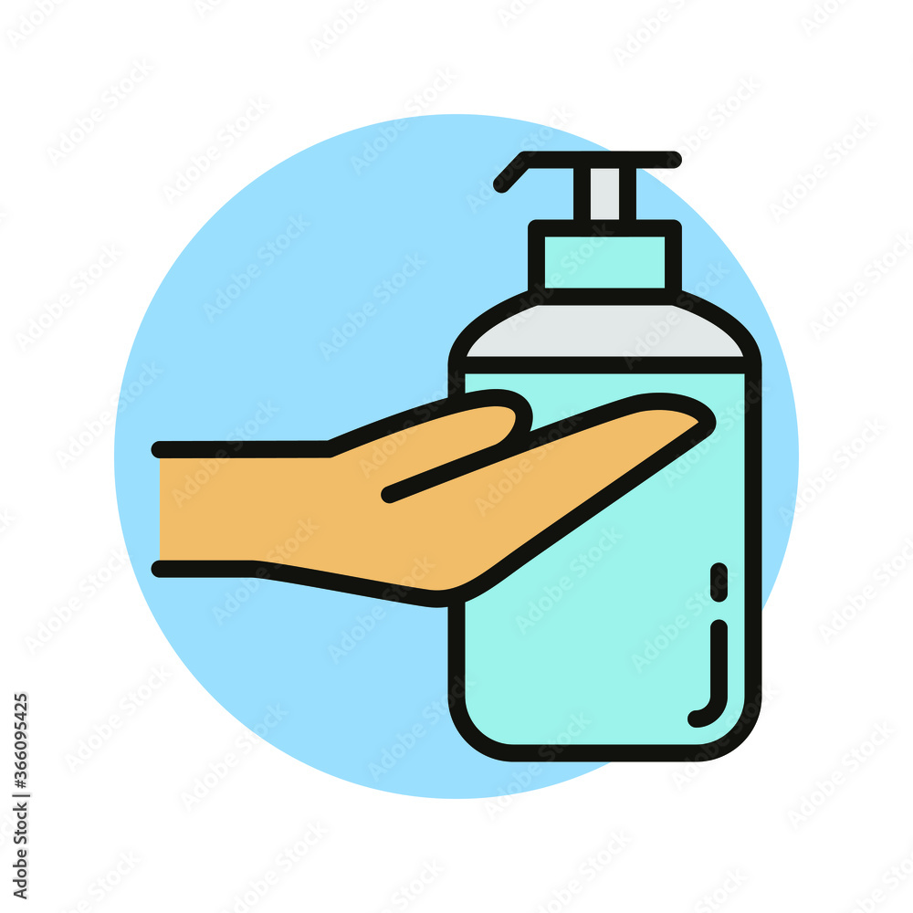 Washing Hand Icon Design. Wash with Sanitizer Vector Illustration Washing Hand Icon Design. Wash with Sanitizer Vector Illustration