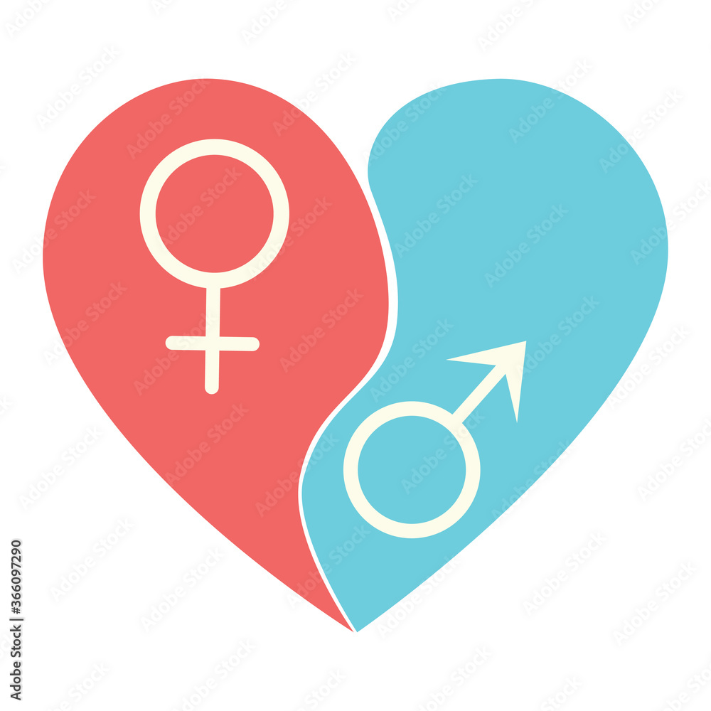 Gender signs in the heart