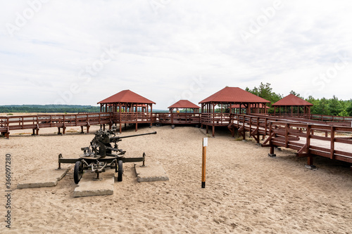 Obraz na płótnie Old cannon at Bledowska Desert near
