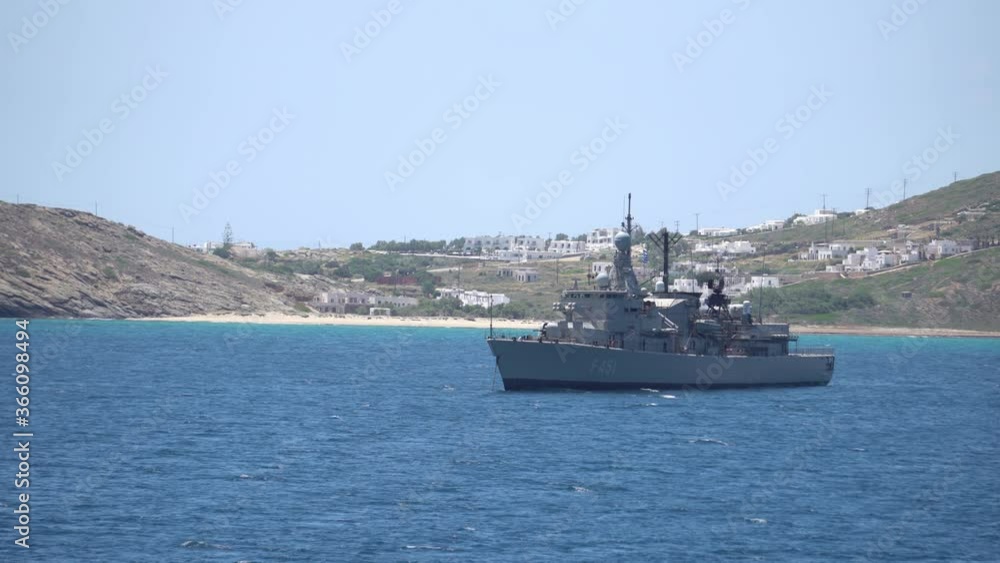 Military navy ships in a Mediterrenean sea, reffugee patrol Military navy ships in a Mediterrenean sea, reffugee patrol
