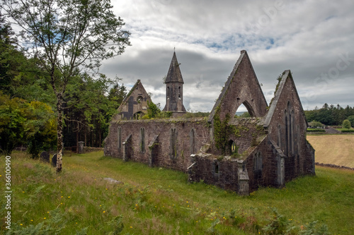 Tourmakeady church ruins. Co. Mayo, Ireland. July 2020