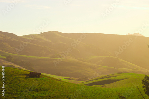 landscape with hills and mountains