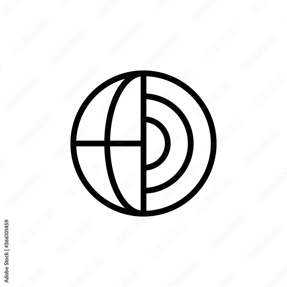 Geology, Earth icon. Simple line, outline vector elements of knowledge icons for ui and ux, website or mobile application Geology, Earth icon. Simple line, outline vector elements of knowledge icons for ui and ux, website or mobile application