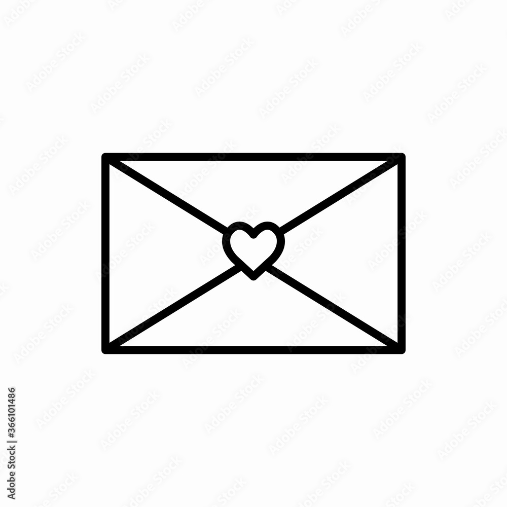 Outline love message icon.Love message vector illustration. Symbol for web and mobile Outline love message icon.Love message vector illustration. Symbol for web and mobile