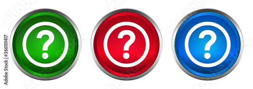 Question icon supreme round button set design illustration