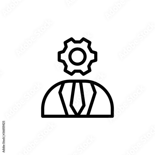 Memory, gear, scientist icon. Simple line, outline vector elements of knowledge icons for ui and ux, website or mobile application