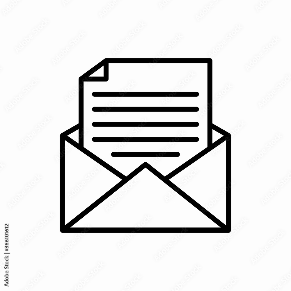 Outline mail document icon.Mail document vector illustration. Symbol for web and mobile Outline mail document icon.Mail document vector illustration. Symbol for web and mobile
