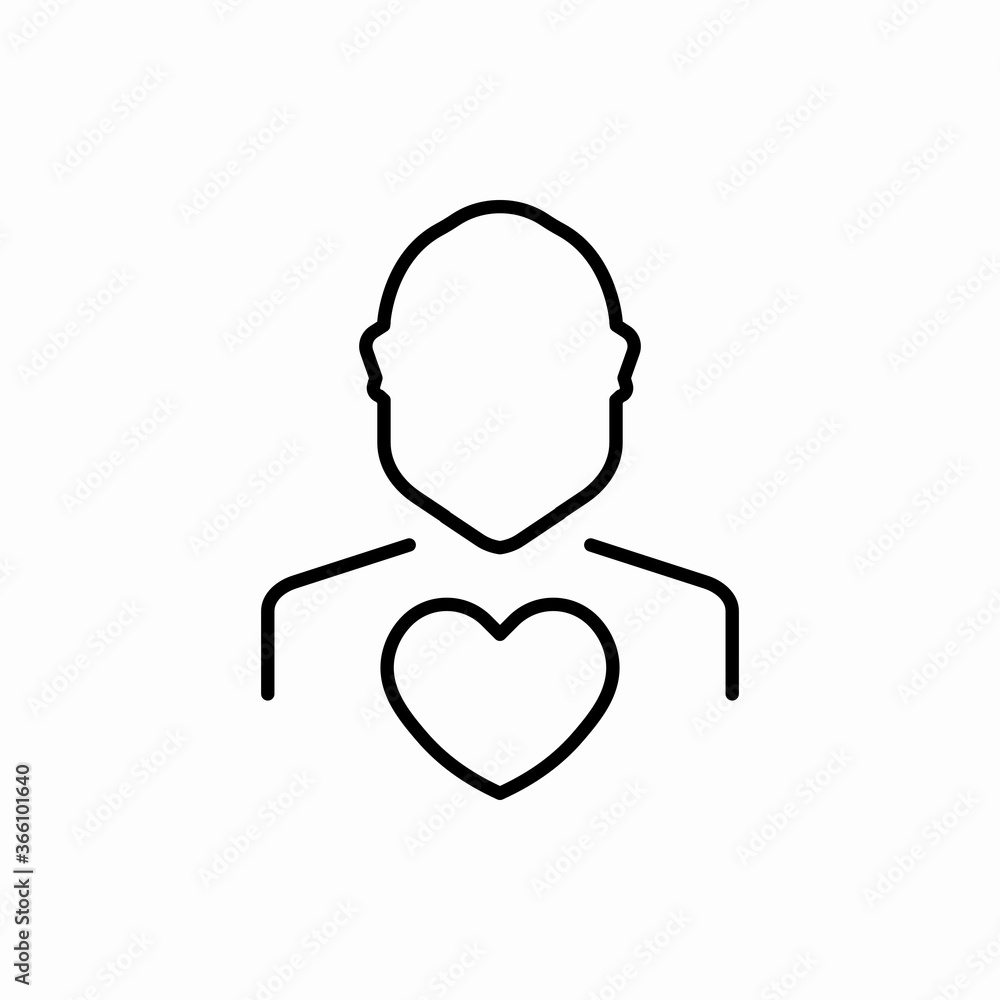 Outline man love icon.Man love vector illustration. Symbol for web and mobile
