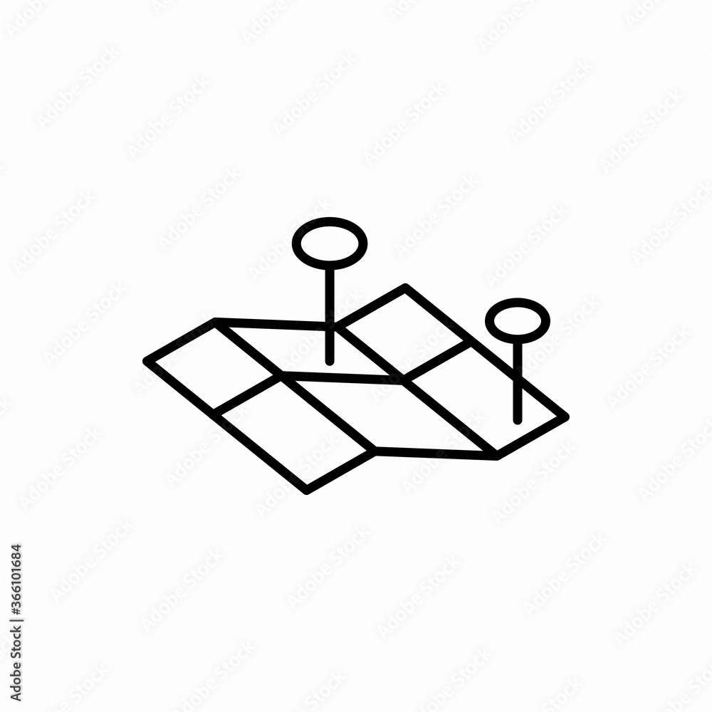 Outline map icon.Map vector illustration. Symbol for web and mobile Outline map icon.Map vector illustration. Symbol for web and mobile