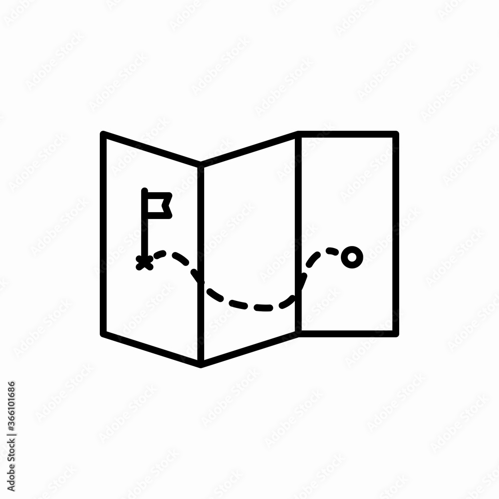 Outline map icon.Map vector illustration. Symbol for web and mobile Outline map icon.Map vector illustration. Symbol for web and mobile