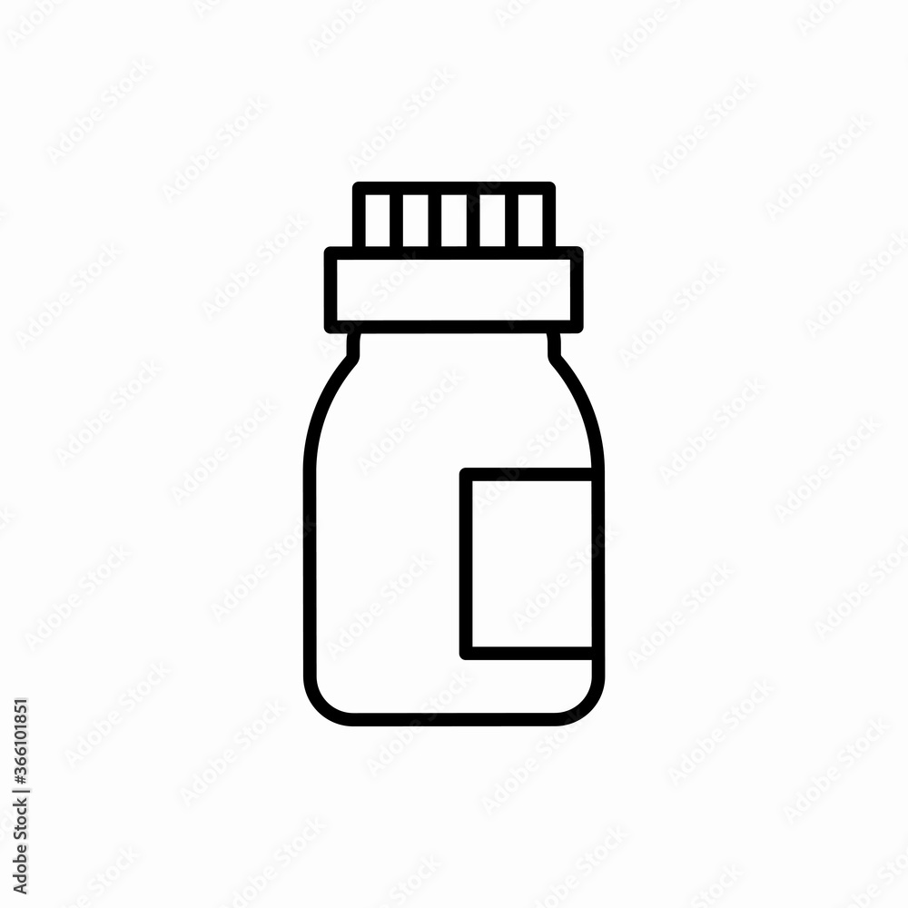 Outline medicine bottle icon.Medicine bottle vector illustration. Symbol for web and mobile