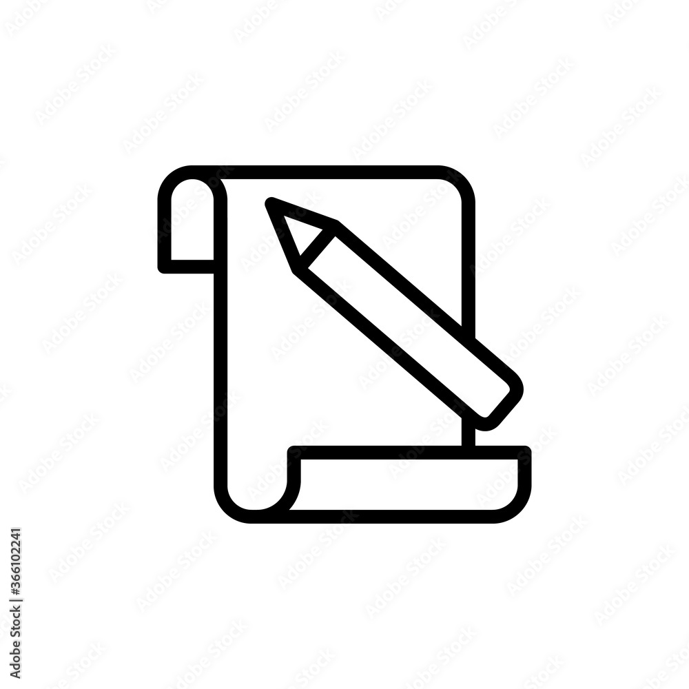 Diploma, pen icon. Simple line, outline vector elements of knowledge icons for ui and ux, website or mobile application Diploma, pen icon. Simple line, outline vector elements of knowledge icons for ui and ux, website or mobile application