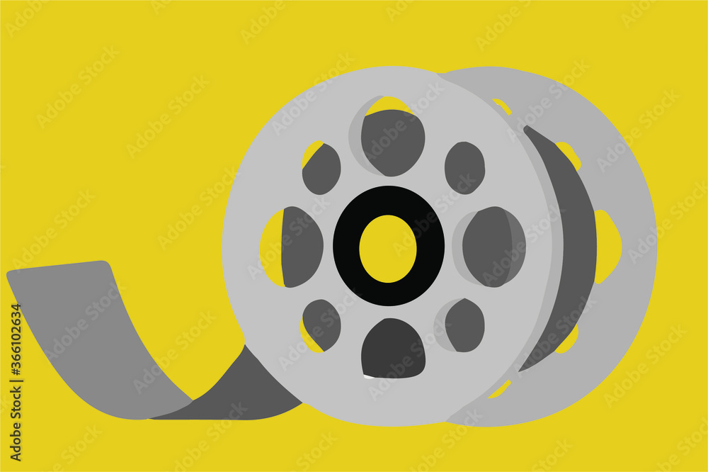 film roll icon isolated on background
