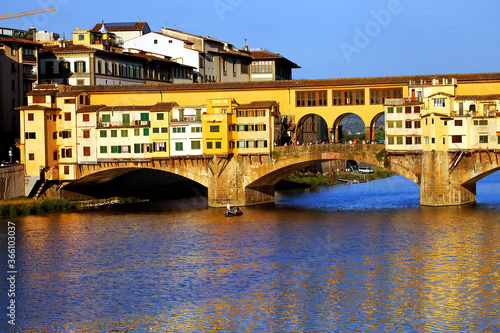 Ponte Vecchio over Arno river in Florence, Italy