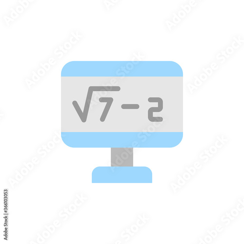 Computer, math icon. Simple color vector elements of knowledge icons for ui and ux, website or mobile application