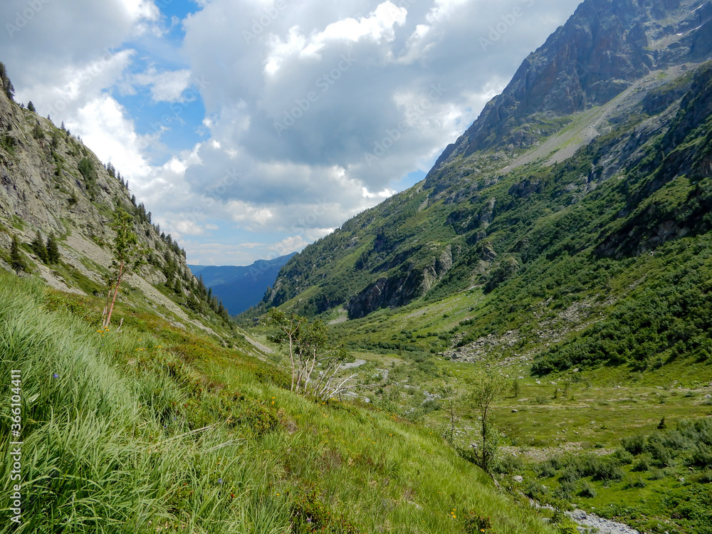 Naklejka premium Magnifique paysage de montagne, dans la vallée de Chamonix mont-blanc
