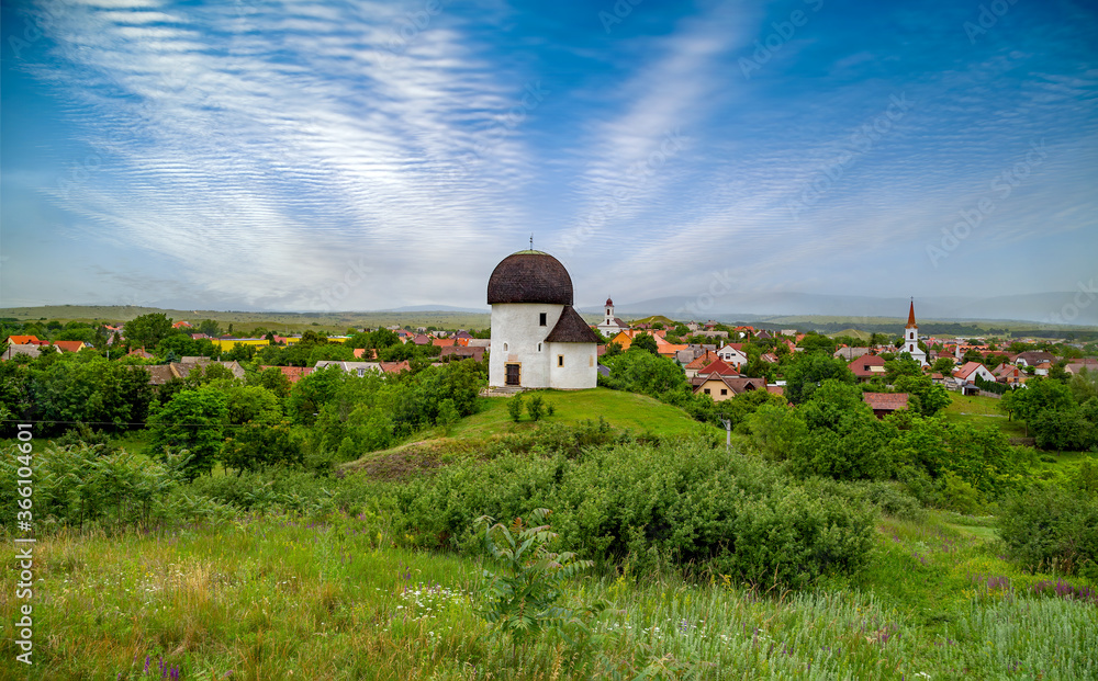 Obraz premium Medieval Rotunda temple in the hill